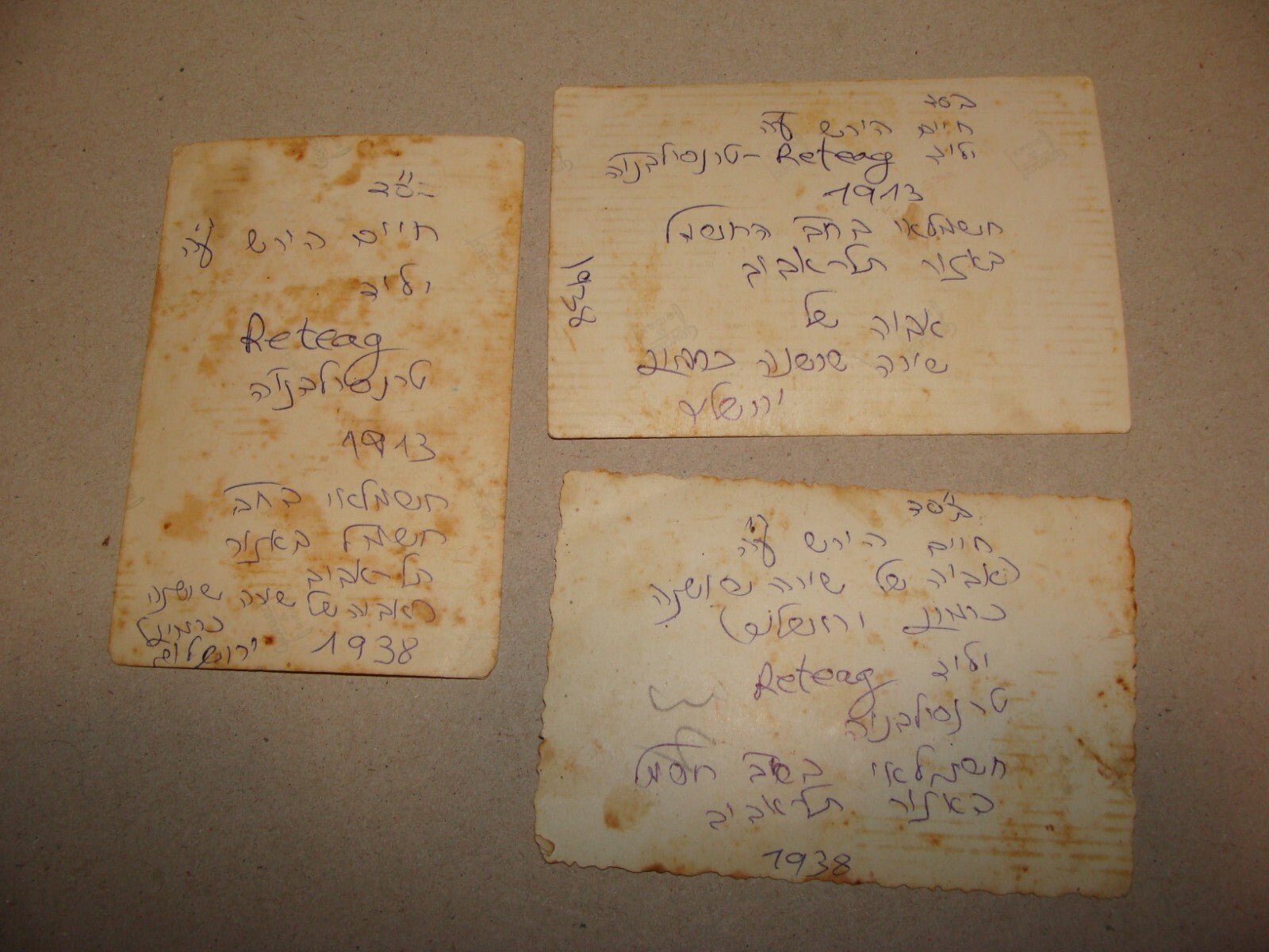 Photo Palestine Jewish 1938 Israel Tel Aviv x3 Electric Company