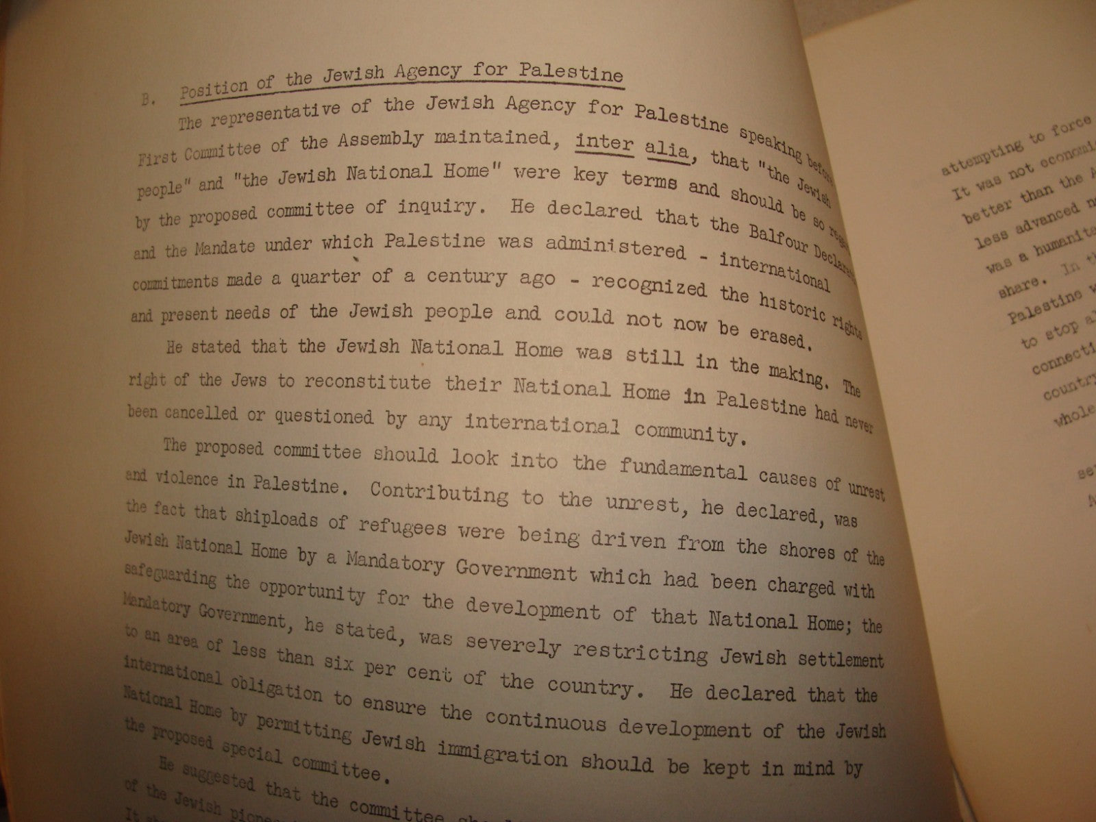 Report Palestine 1949 United Nations General Assembly Israel Jewish Arab War