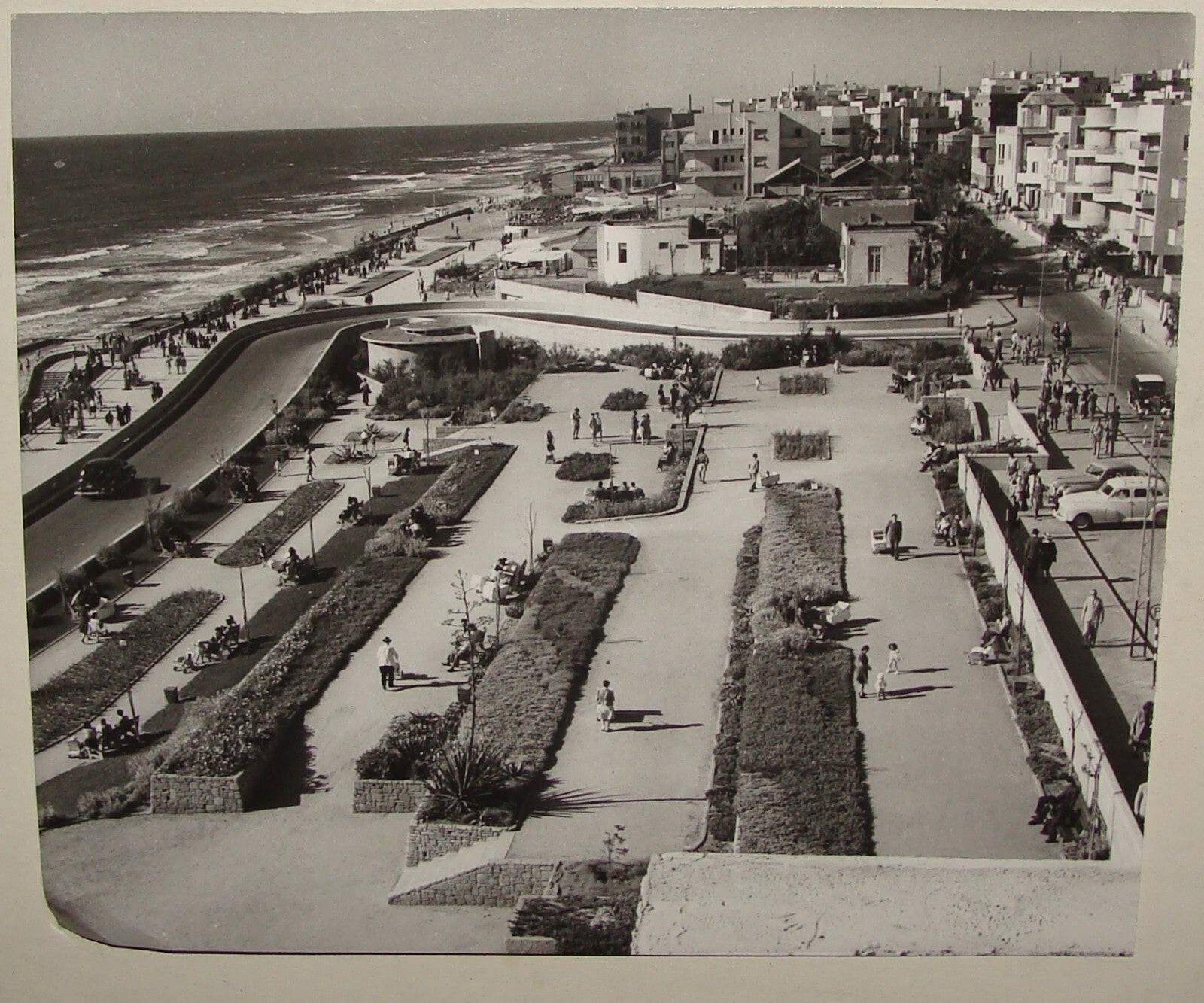 Photo Print Palestine Ad Jewish Judaica 1940s Israel Tel Aviv Promenade