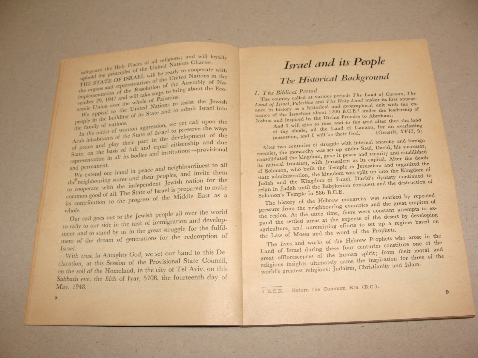 Book Jewish Judaica 1957 Israel Israeli Facts Guide Information History Map