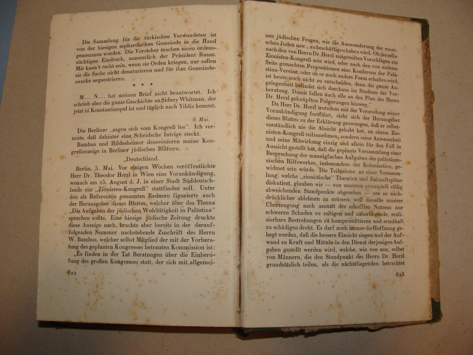 Germany Book Jewish Judaica 1922 German   HERZL History Zionism