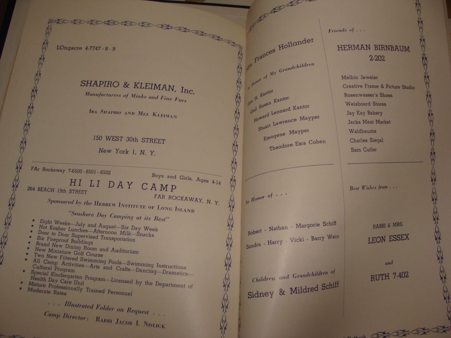 $ Ad Jewish American Judaica Flatbush Yeshivah Ladies Auxiliary NY Luncheon USA