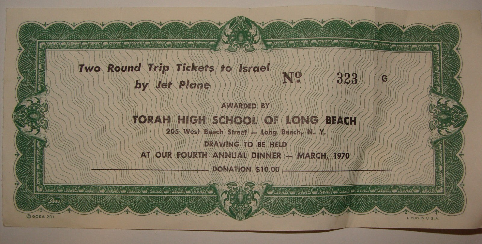 Jewish American Judaica United States Long Beach New York Torah High School Note
