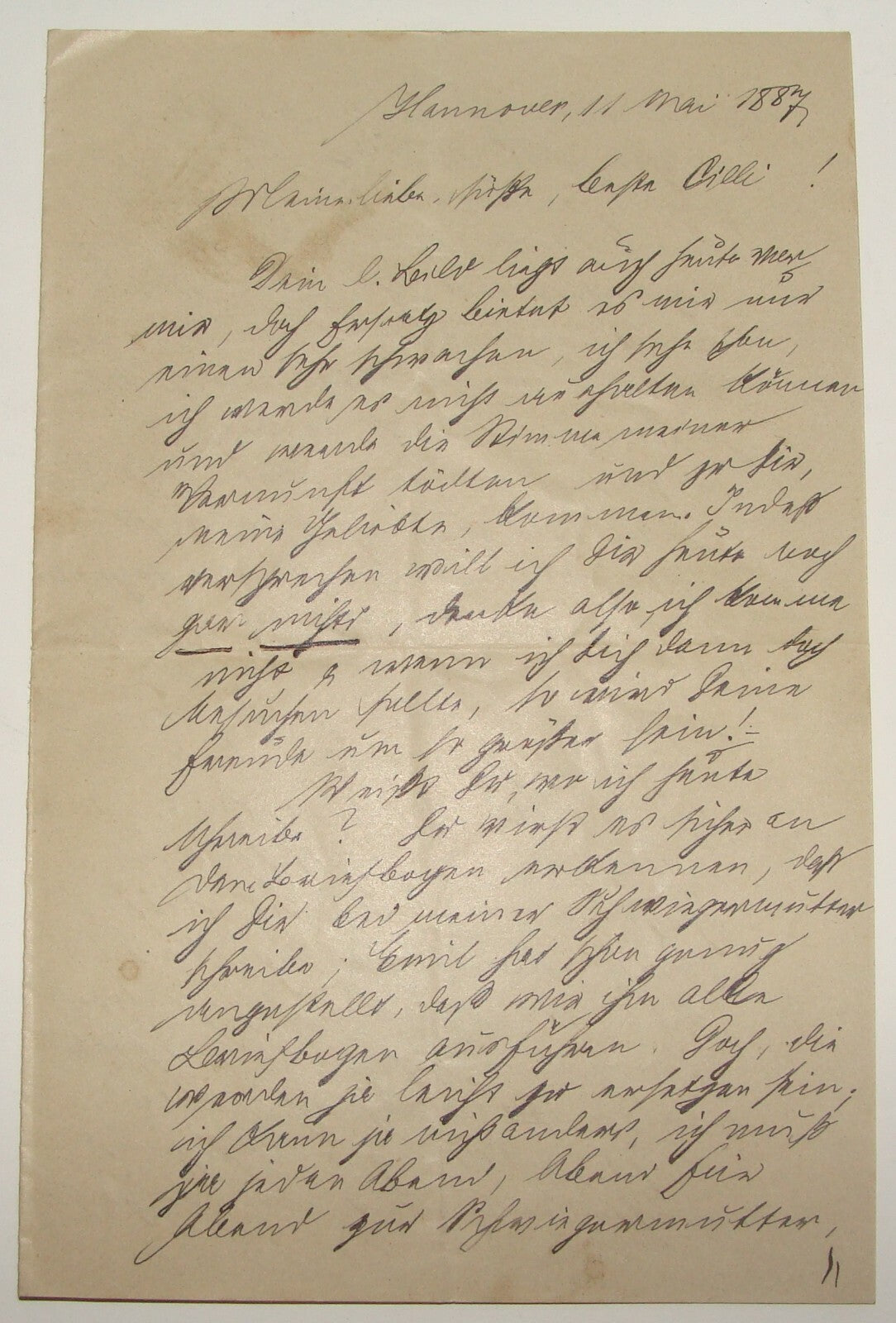 Germany Letter Jewish Judaica Antique German Hannover 1887