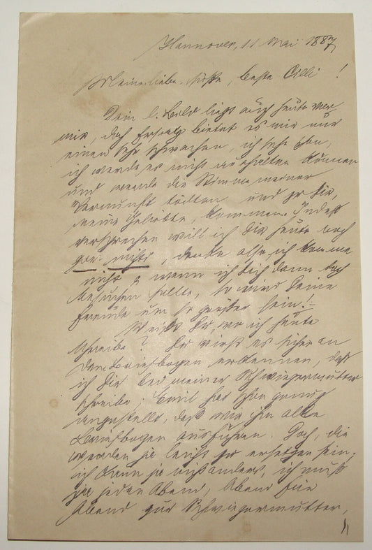 Germany Letter Jewish Judaica Antique German Hannover 1887
