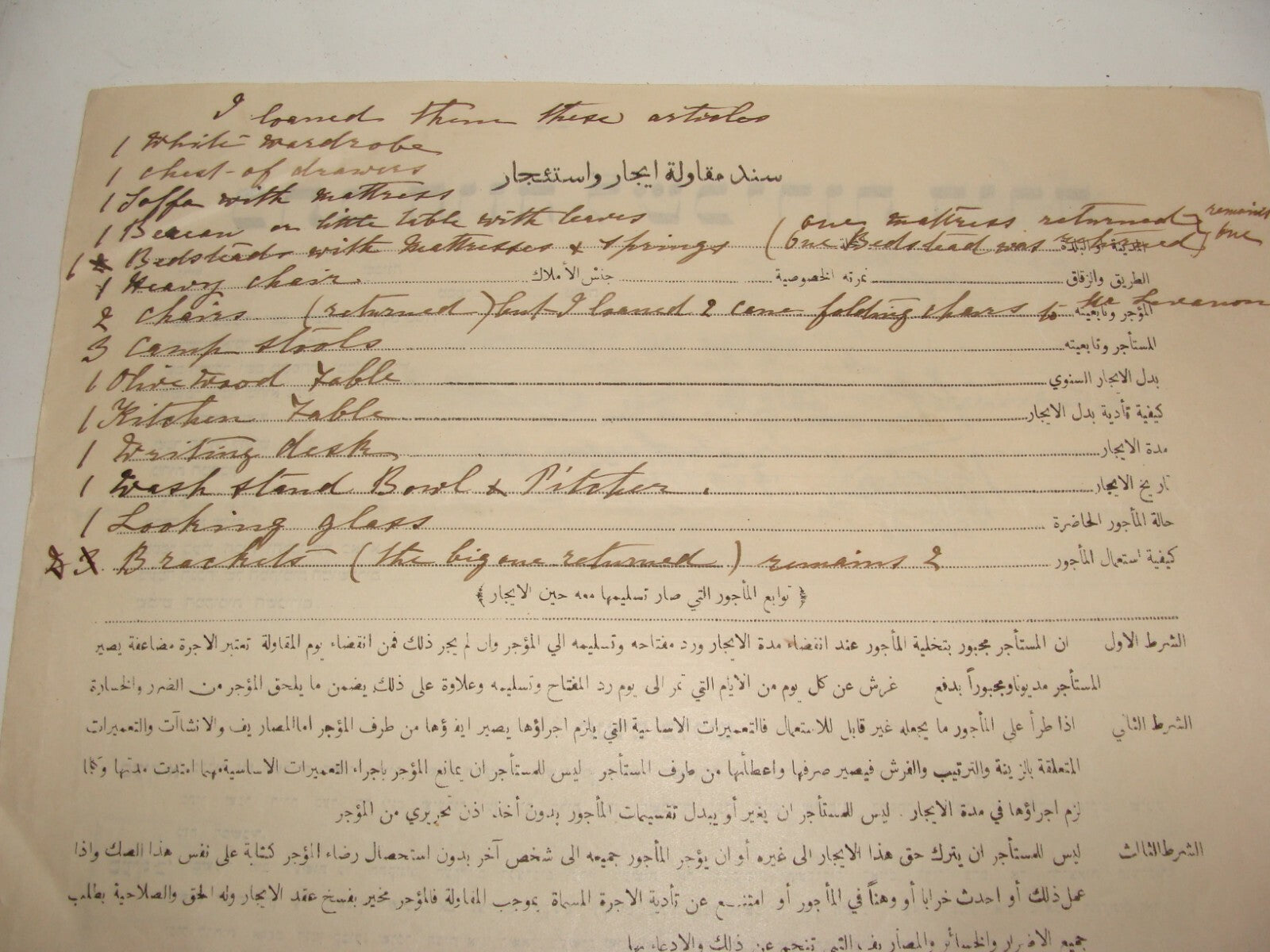 Stamp Palestine Jewish British Israel Jerusalem Jaffa Rd 1923 Lease Contract