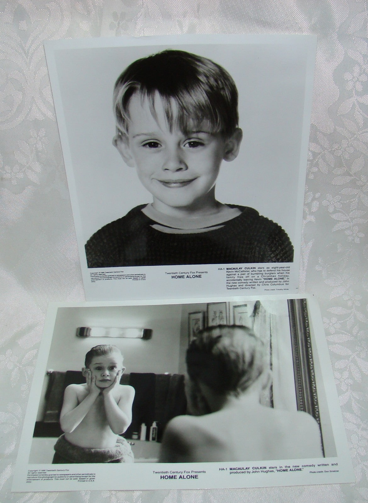 1990 Press Photo Macaulay Culkin Home Alone Movie Film 20th Century Fox