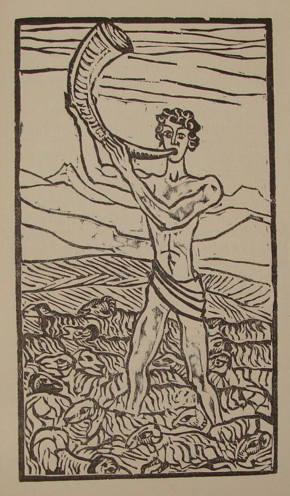 Germany Book Jewish Judaica 1923 Berlin Hebrew German Woodcut Art ספר הישר