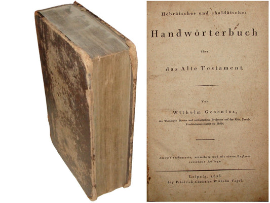 Germany Book Jewish Judaica Antique 1823 Hebrew Dictionary Bible Biblical German