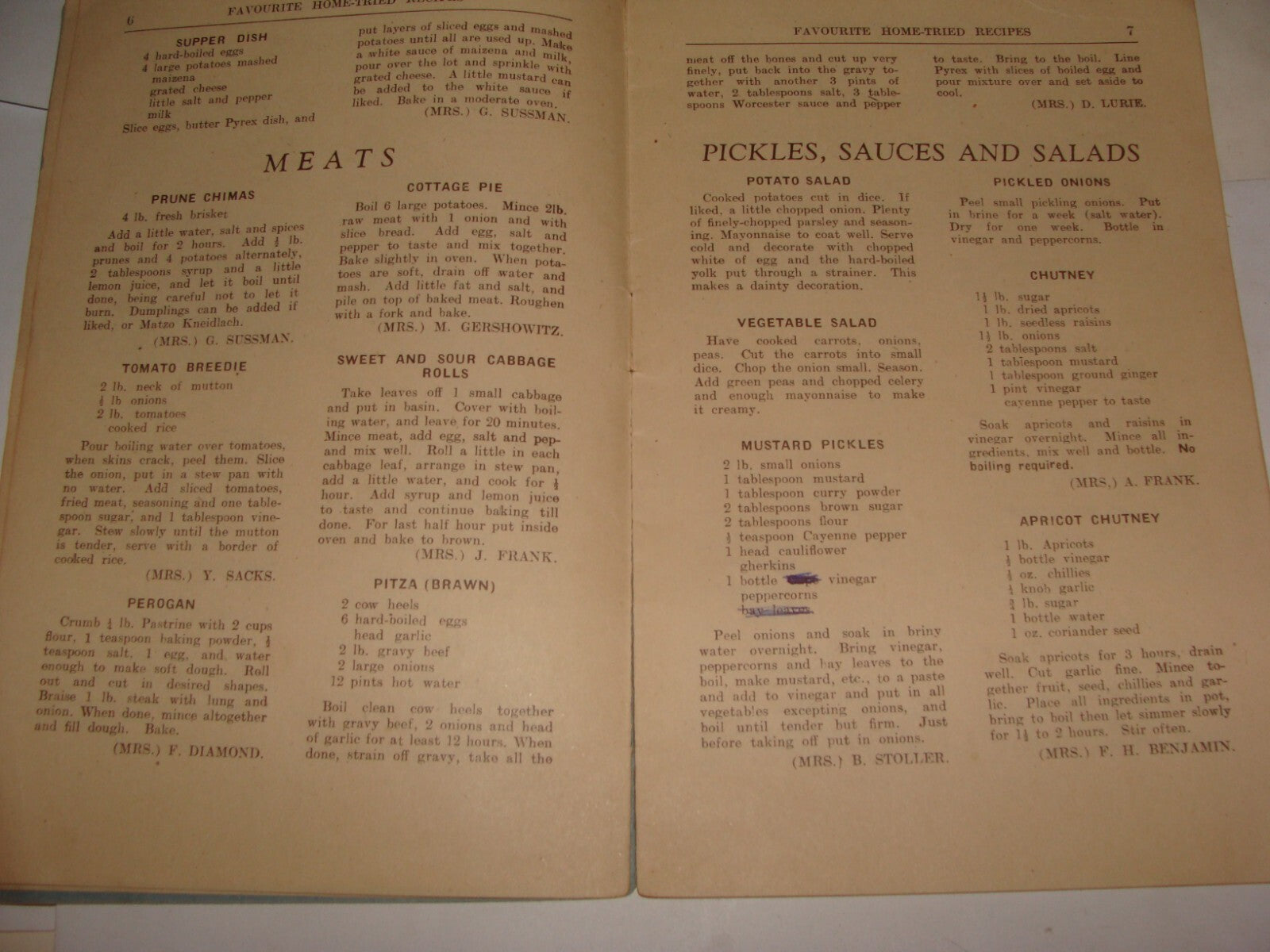 Book Jewish Judaica Kimberley South Africa HOME TRIED RECIPES Women Union