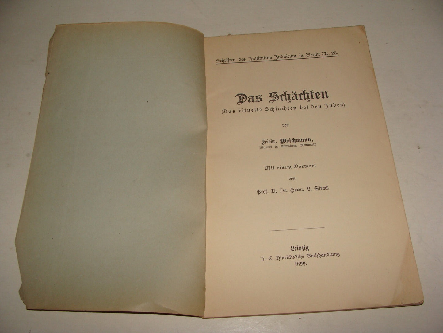 Germany RARE Jewish Judaica 1899 German   Shechita Slaughter Ritual Kosher Food