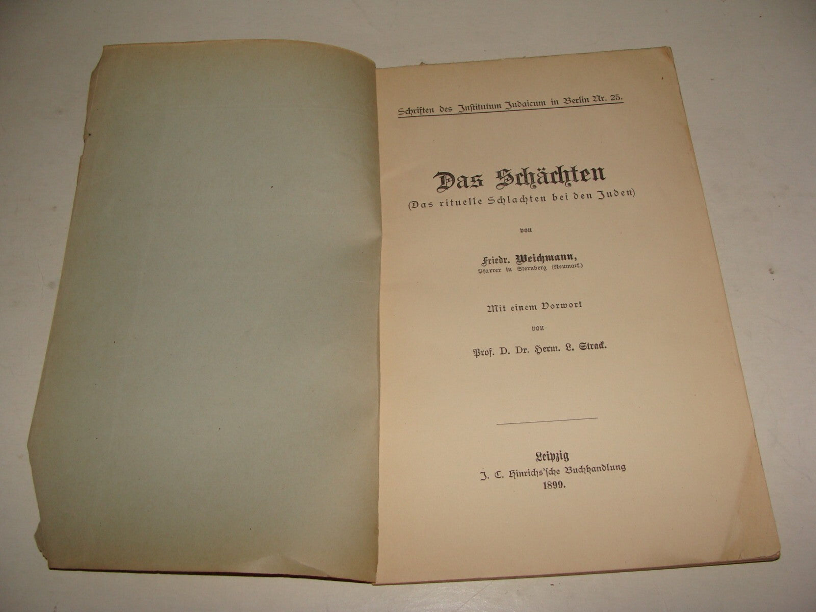 Germany RARE Jewish Judaica 1899 German   Shechita Slaughter Ritual Kosher Food