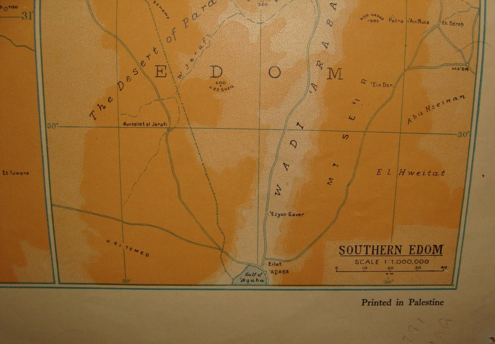 Map Palestine 1930s ERETZ ISRAEL KKL JNF Jewish Agency Zionist Settlements Fund