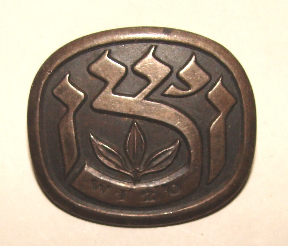 Jewish Judaica Palestine Israel Sterling Silver Pin WIZO Hebrew Zionist