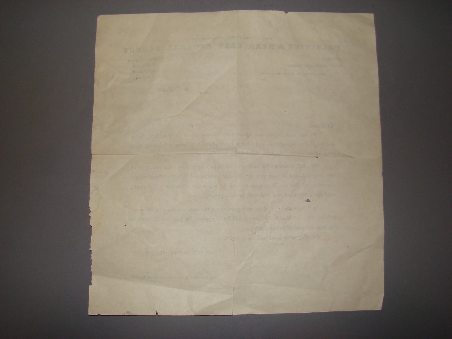 Ad Palestine vintage & near east general agency advertisement 1939