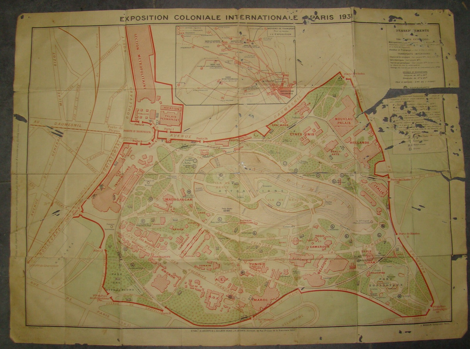 MAP exposition coloniale internationale paris 1931, Nouveau Paris Monumental