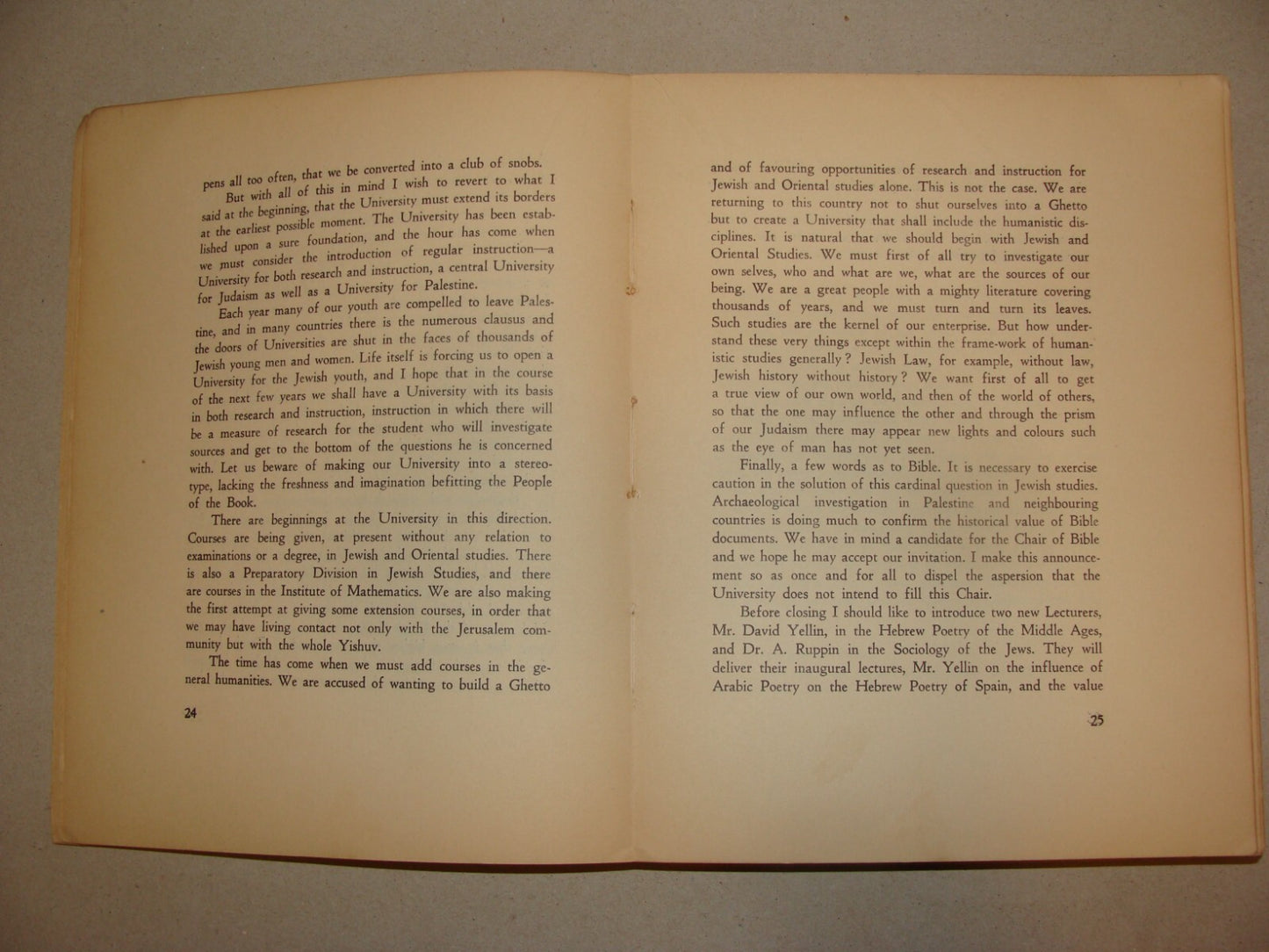 Book Jewish 1936 Palestine Israel Jerusalem Hebrew University Chancellor Magnes