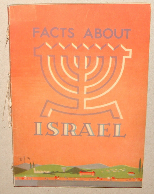 Book Jewish Judaica 1957 Israel Israeli Facts Guide Information History Map