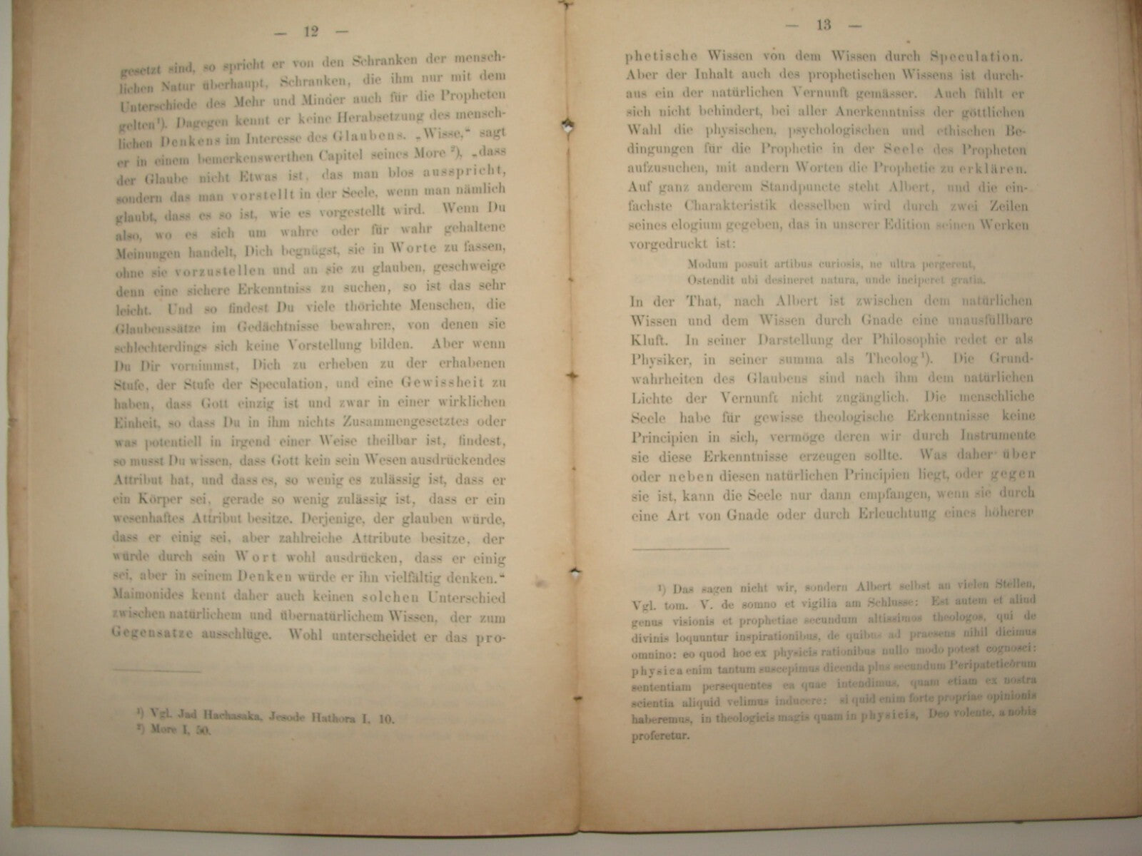 Germany Jewish Judaica Antique 1876 German   Breslau Rabbi MAIMONIDES Philosophy
