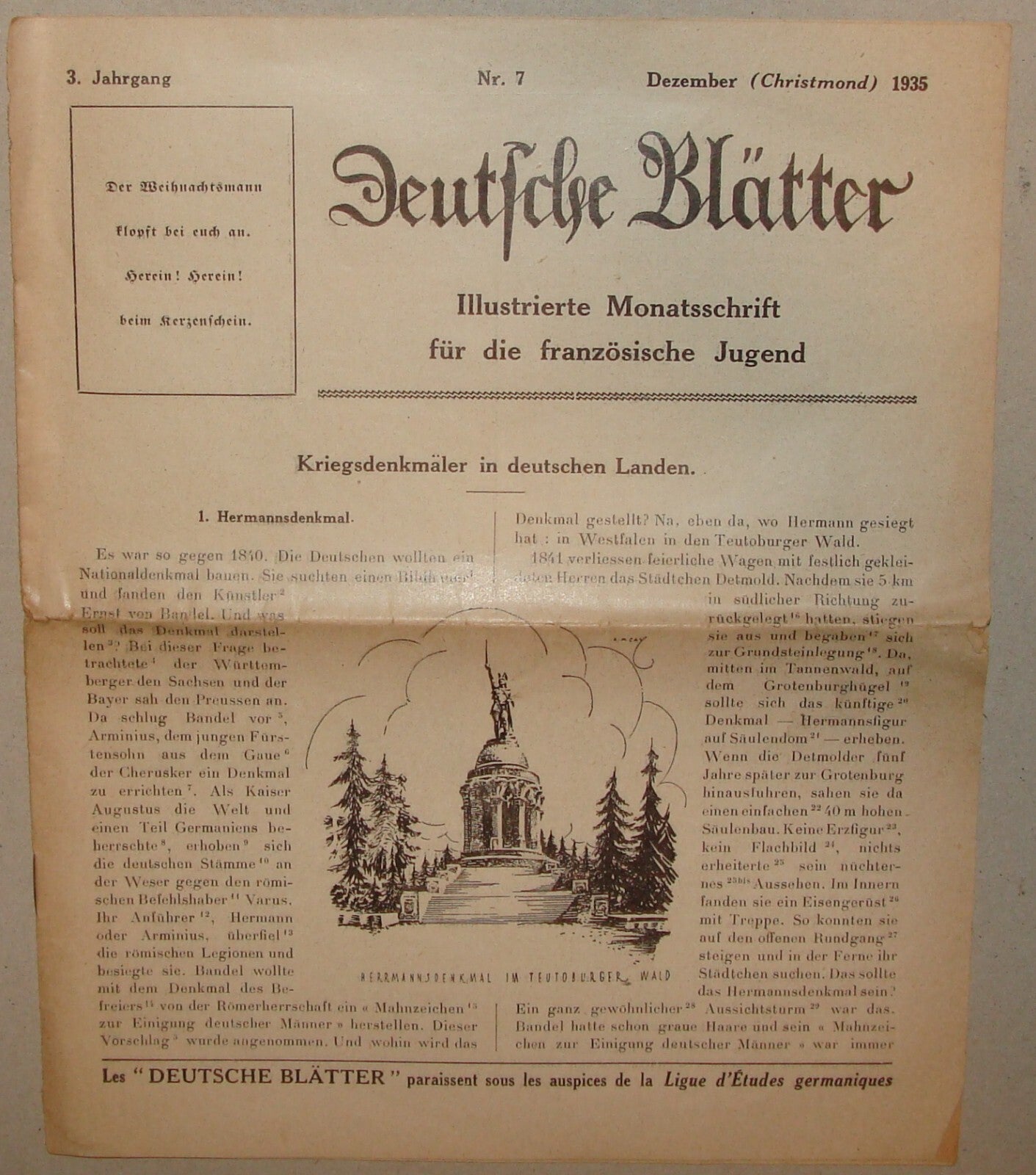 Germany 1935 France Paris DEUTSCHE BLATTER German   Third Reich News Journal