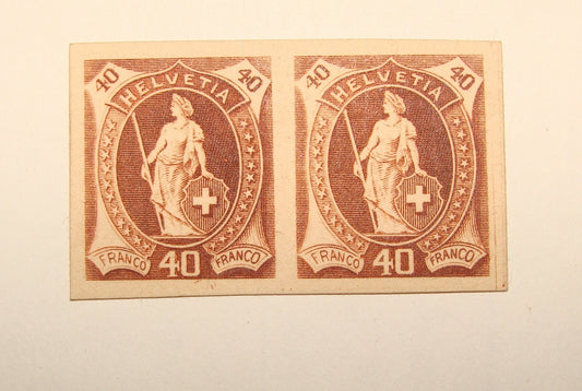 SWITZERLAND 1904 Scott 85 Color Imperf