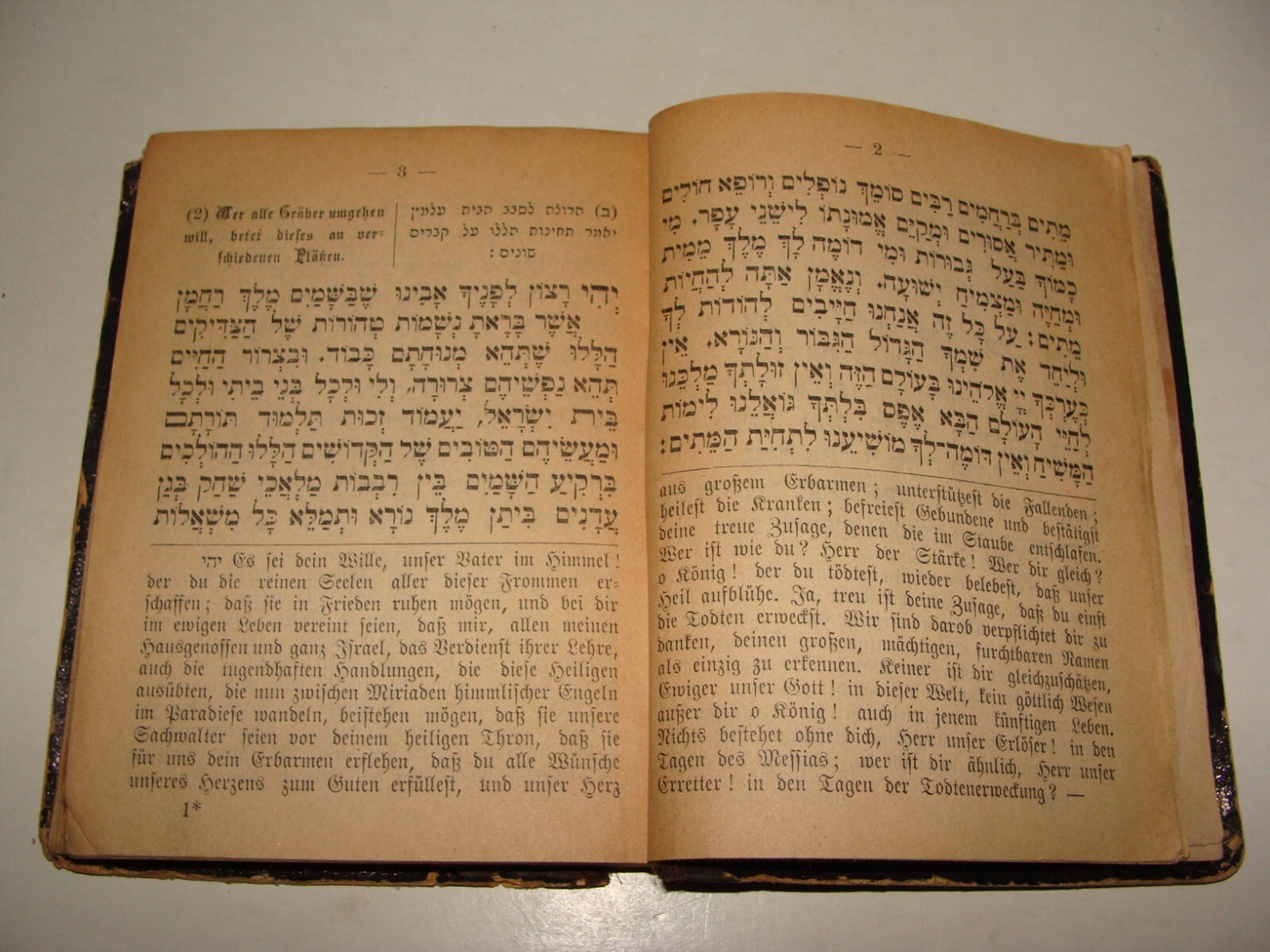 Book Jewish Judaica Antique 1892 Austria Vienna Wien Prayer Hebrew German
