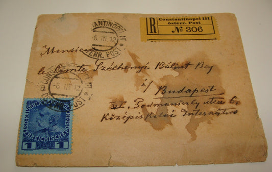 Austria Levant Turkey Cover 1912 Constantinopel To Hungary Budapest
