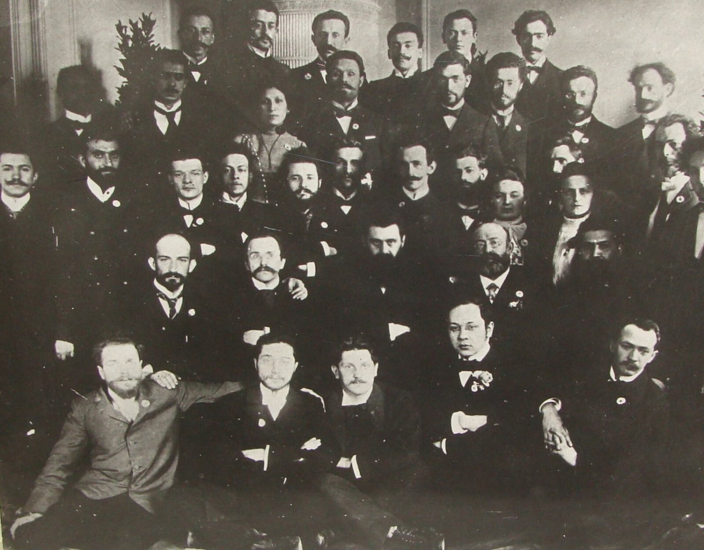 Photo Print, 1901 Basel Zionist Congress Jewish HERZL WEIZMANN USSISHKIN