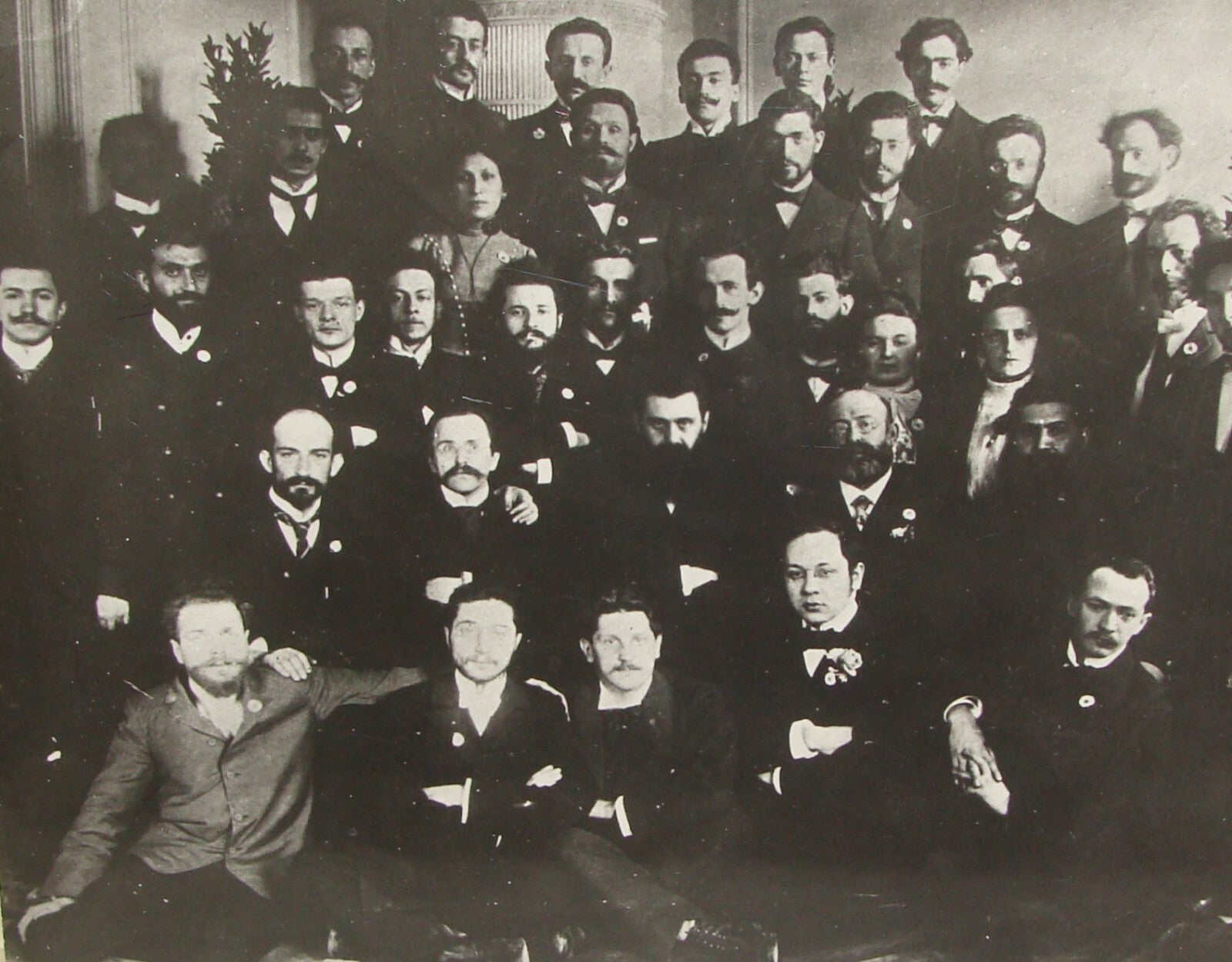 Photo Print, 1901 Basel Zionist Congress Jewish HERZL WEIZMANN USSISHKIN