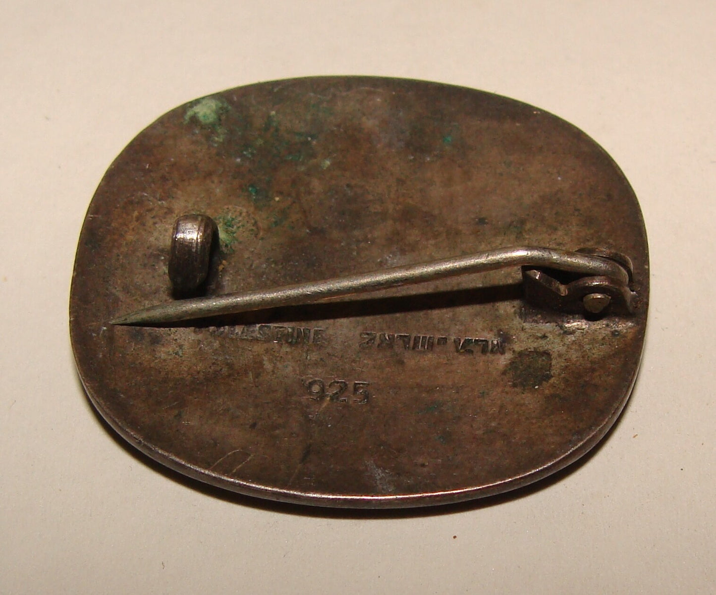 Jewish Judaica Palestine Israel Sterling Silver Pin WIZO Hebrew Zionist