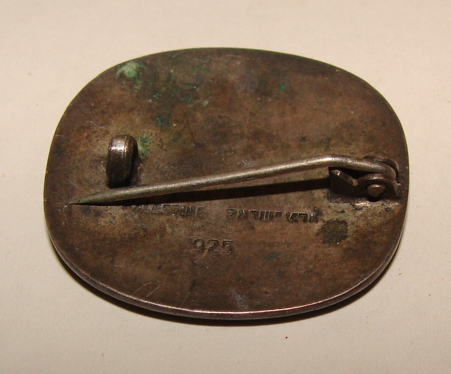 Jewish Judaica Palestine Israel Sterling Silver Pin WIZO Hebrew Zionist