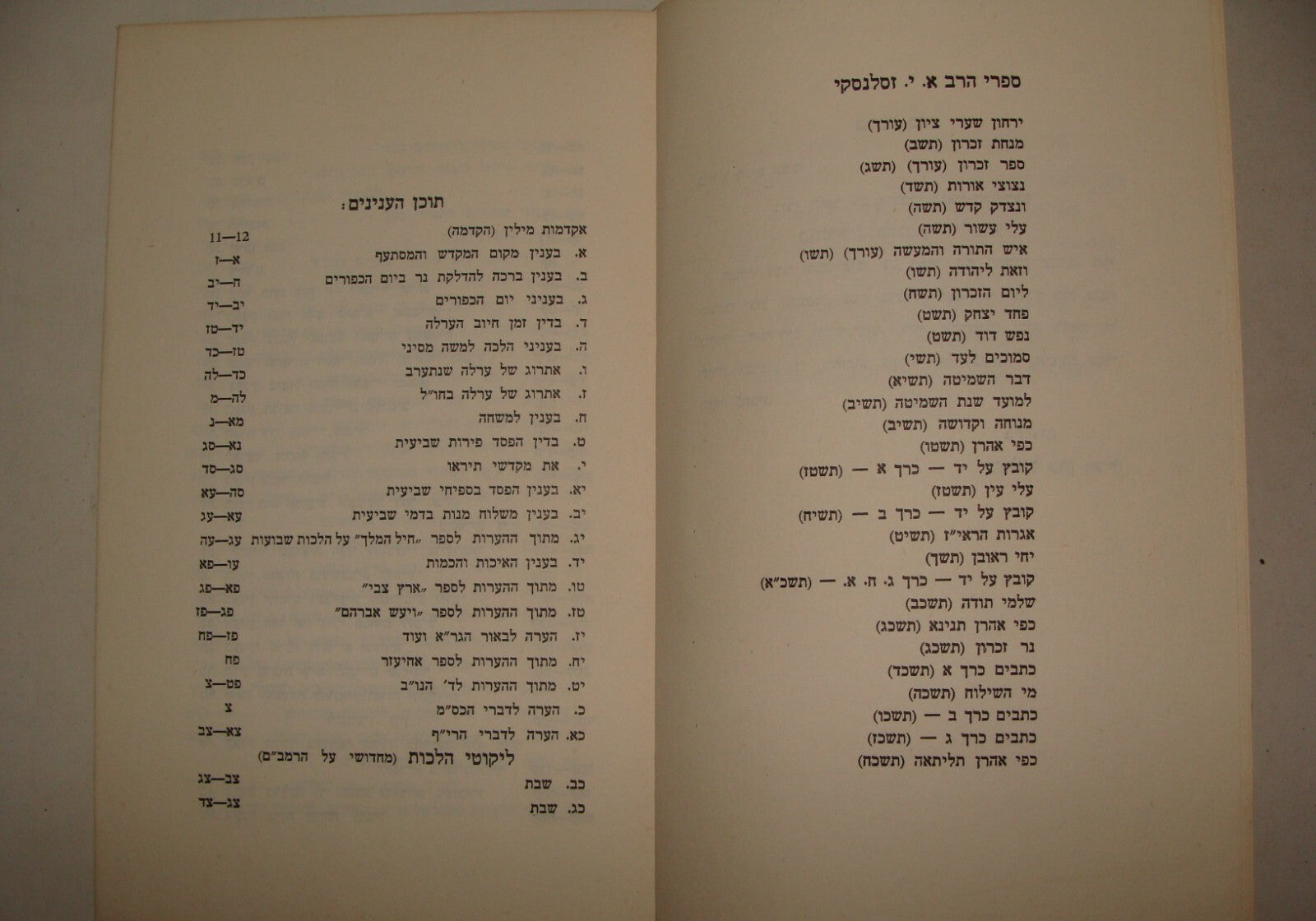 Book Jewish Judaica Rabbi Zaslansky אהרן יצחק זצלנסקי SIGNED Hebrew Jerusalem