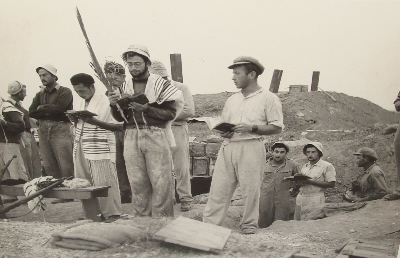 Photo Print Jewish Israel Army Ad Israeli 1948 Independence War Kibbutz Saad