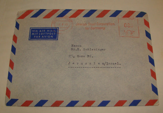 Germany Stamp Jewish 1955 Judaica Trust Corporation For   Cover