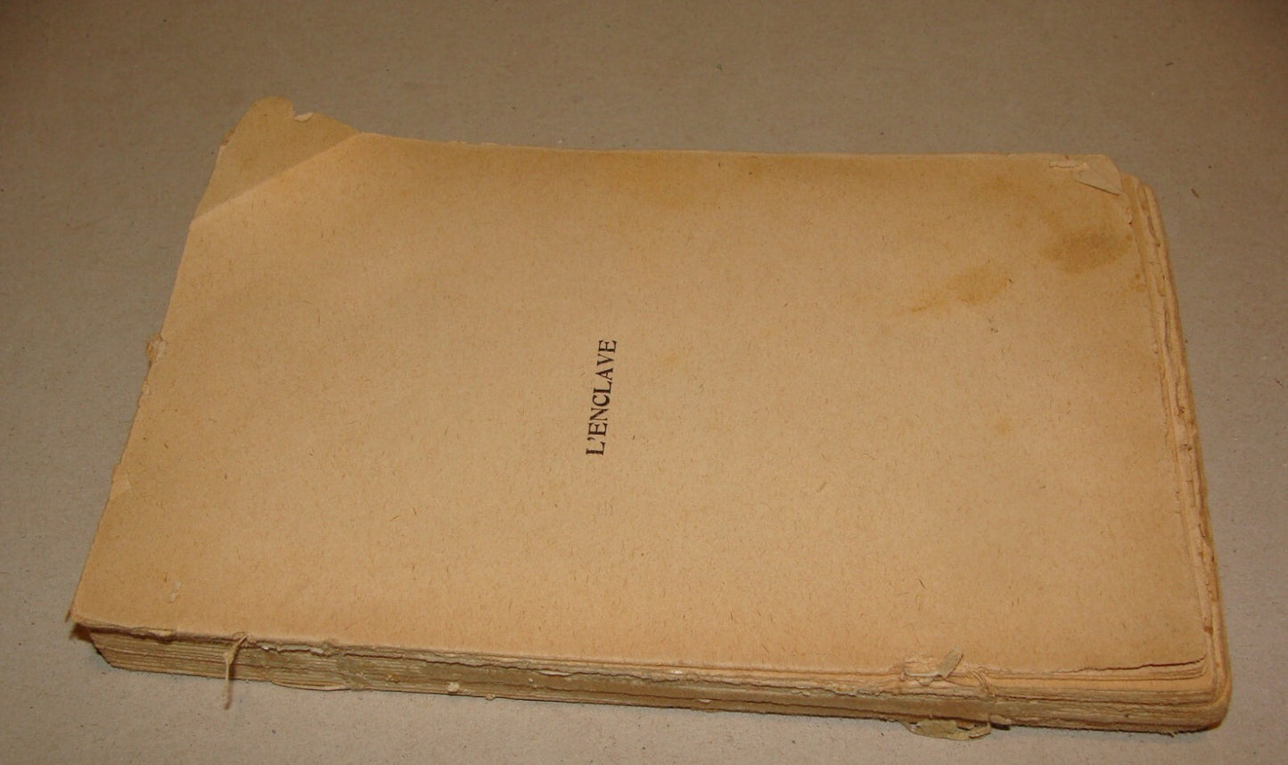 Book Jewish 1931 ITAMAR BEN AVI L'ENCLAVE French 1st Edition Zionist Palestine
