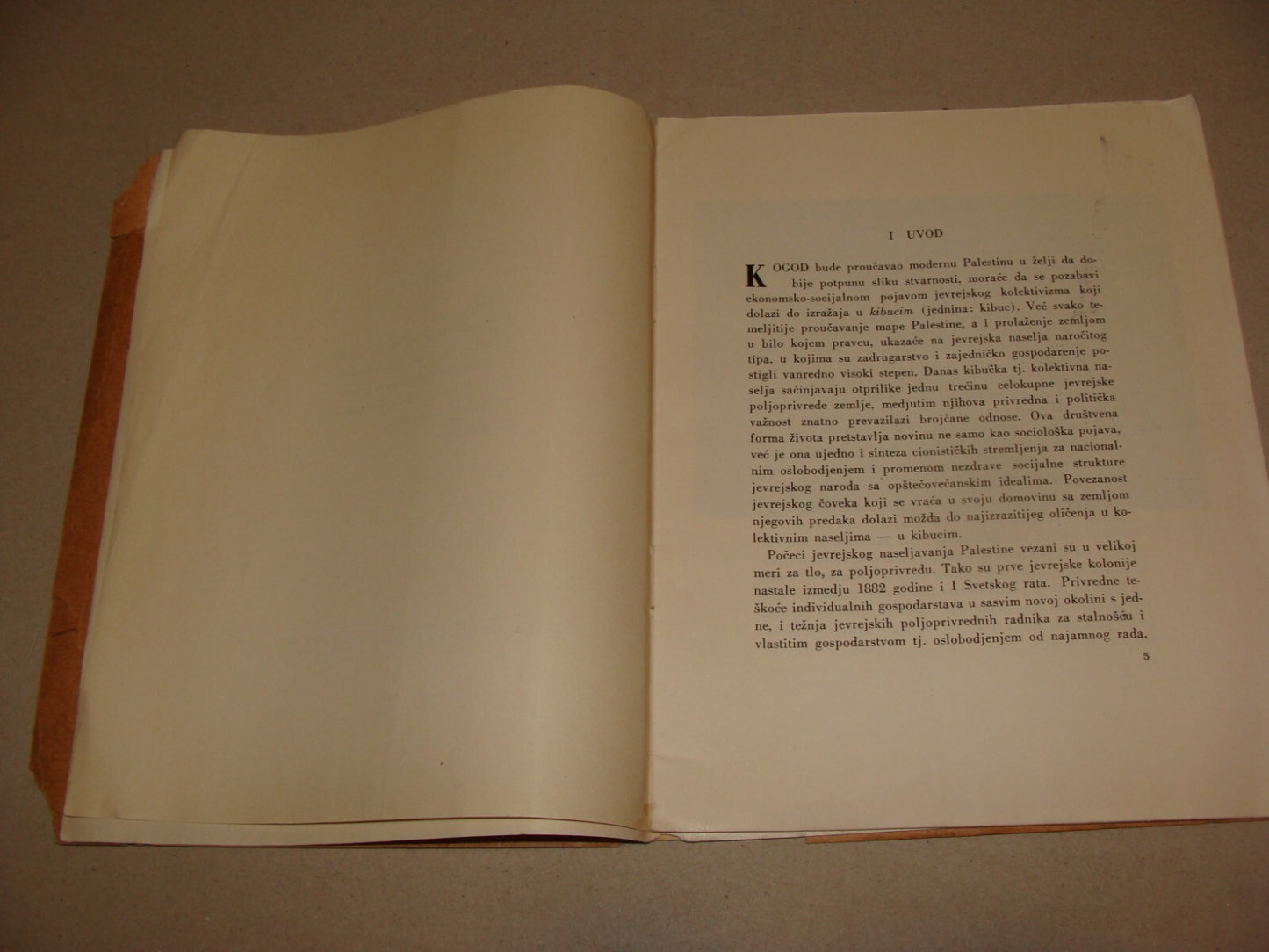 Pamphlet Palestine Map 1947 Zionist Jewish Hebrew Israel Kibbutz Bosnian Photo