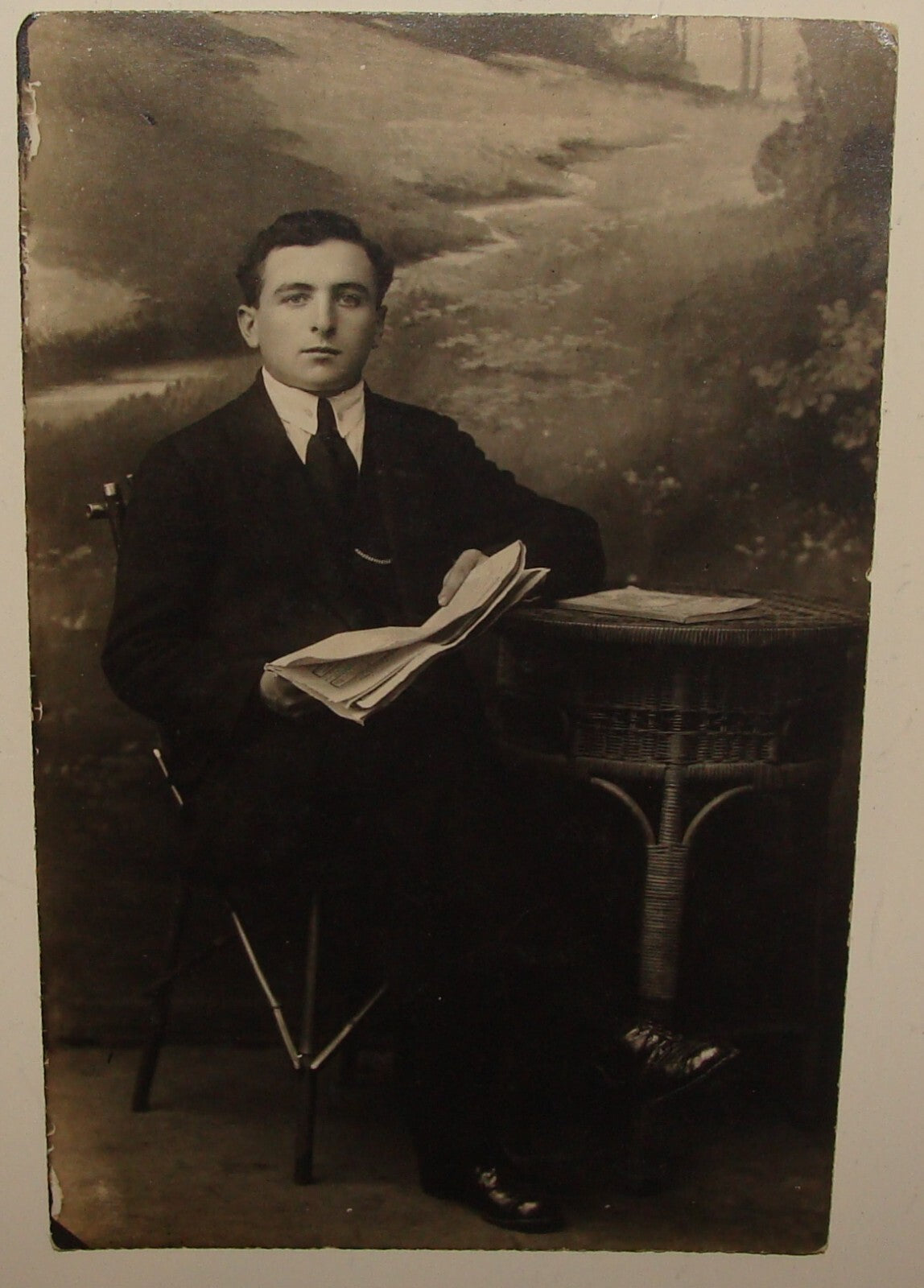 Photo Jewish Card Judaica 192? Poland Lomza Stamp Postcard