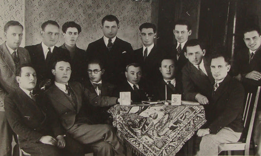 Photo Print, Judaica 1930s Lithuania Jews Zionist Jewish Agency Blue Box