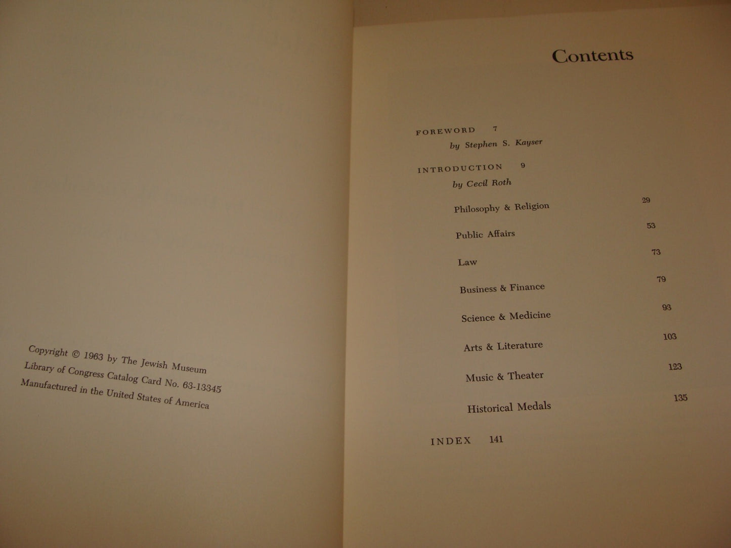 Book Jewish Judaica Great Portraits in Metal Cecil Roth 1963 Art Plaque Medal