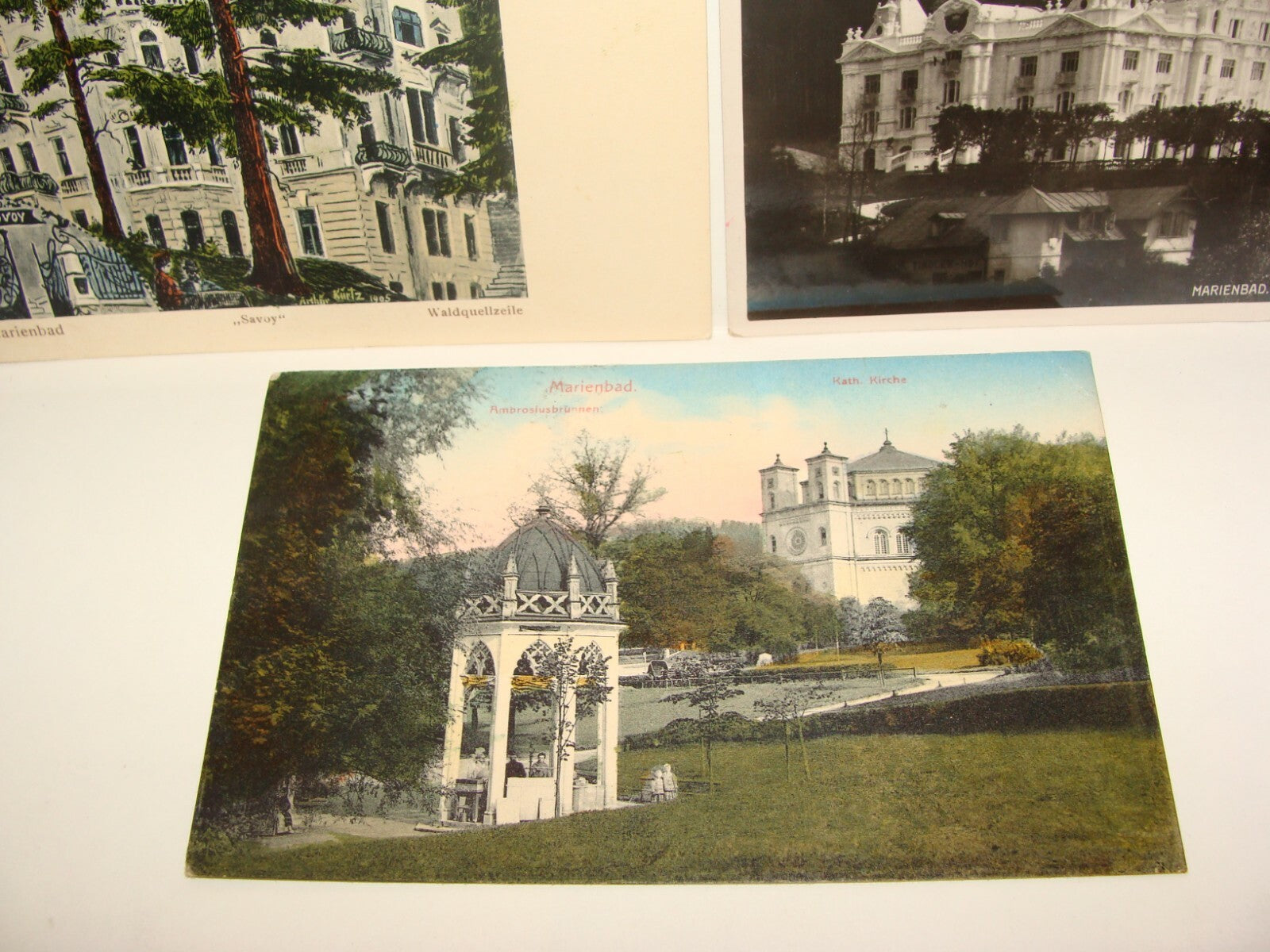 Germany Photo Jewish Card 1909 Austria Hungary MARIENBAD Czech Postcard x3