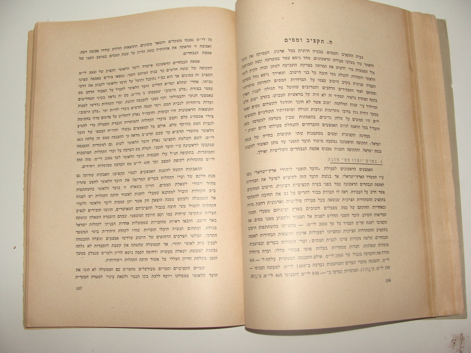 Book Jewish Judaica 1944 Palestine Hebrew Zionist Knesset Israel Provisional