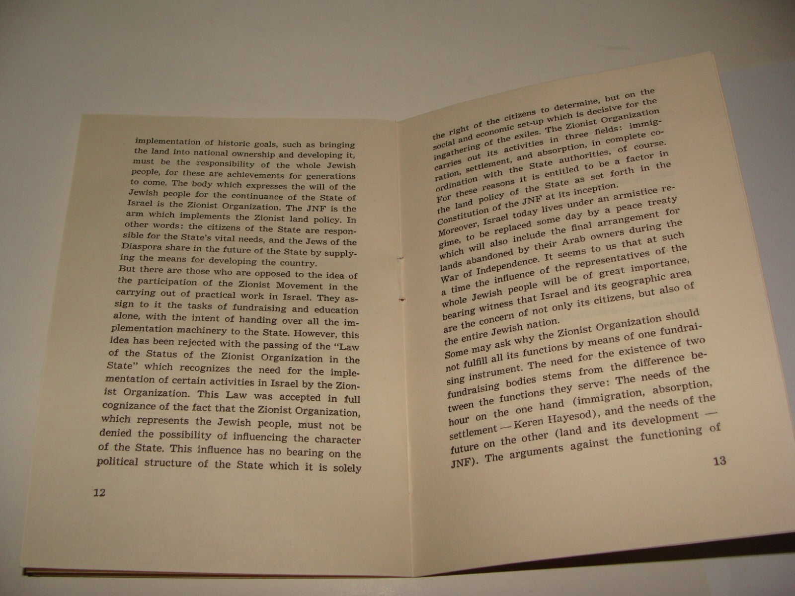 Booklet Jewish National Fund Judaica 1956 Israel Israeli JNF TODAY Zionist