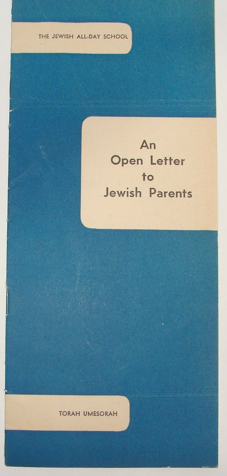 $ Letter Jewish Judaica 1946 Open To Parents Concerning Zionist Education