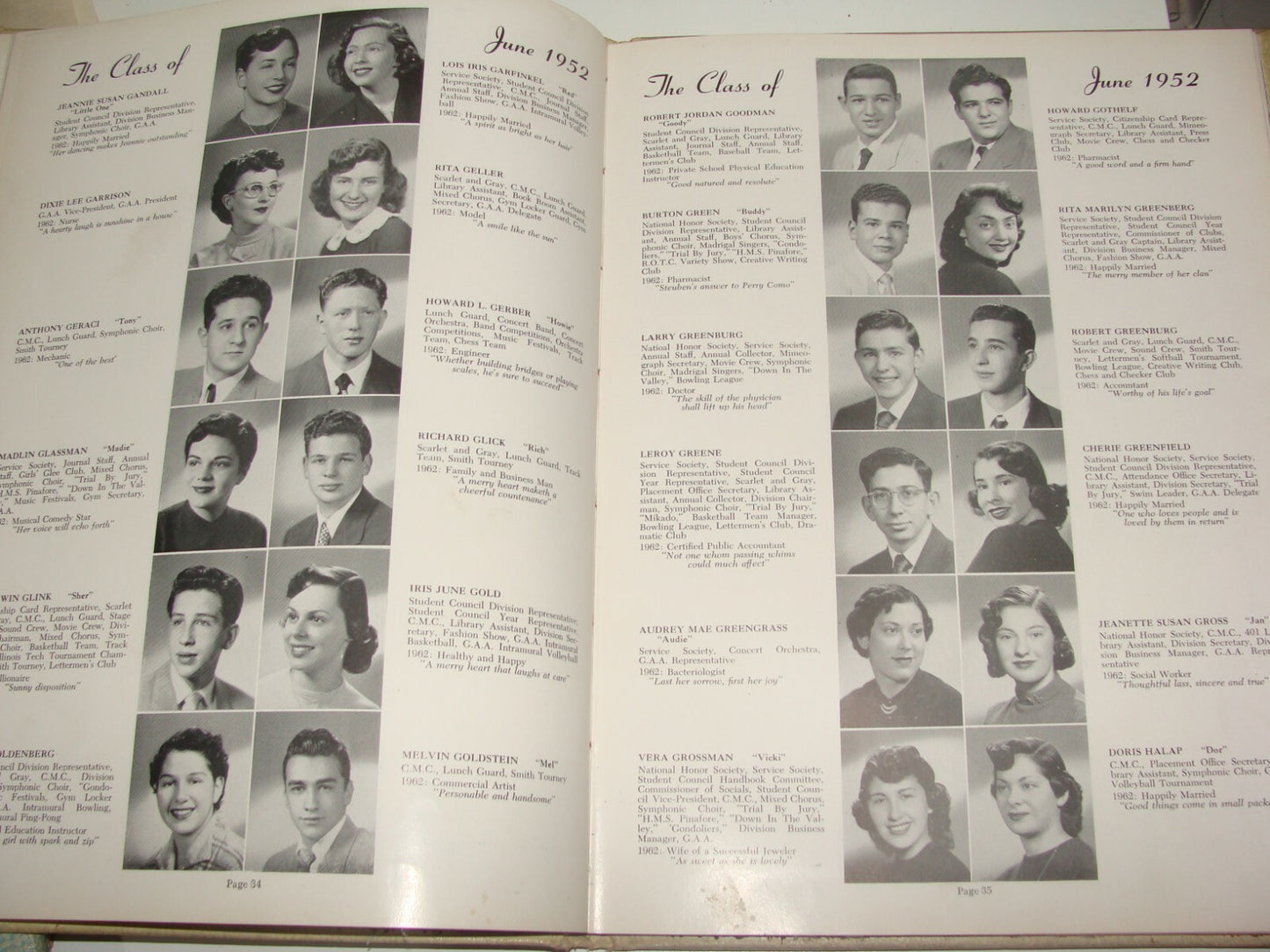 Jewish Judaica 1953 Progress Von Steuben High School Chicago Yearbook Hebrew