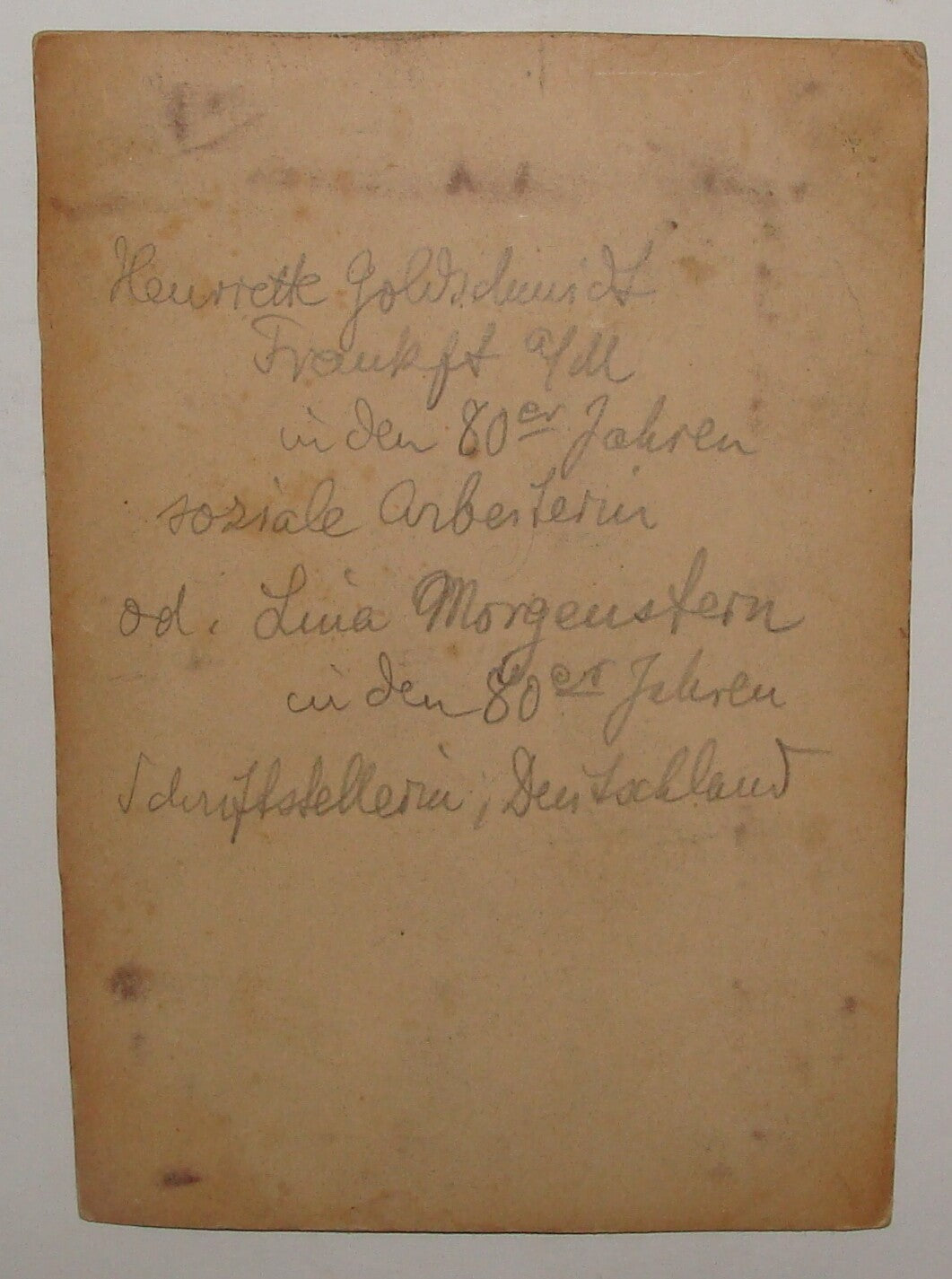 Germany Photo Jewish Judaica   German Women Feminist Goldschmidt Morgenstern