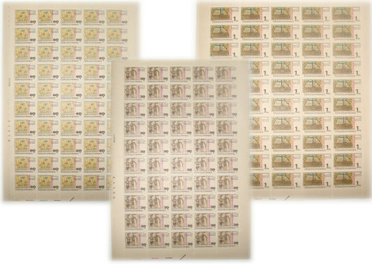 CZECHOSLOVAKIA 1968 SET FULL SHEET Mi 1816/1818 Theresienstadt Children Munich