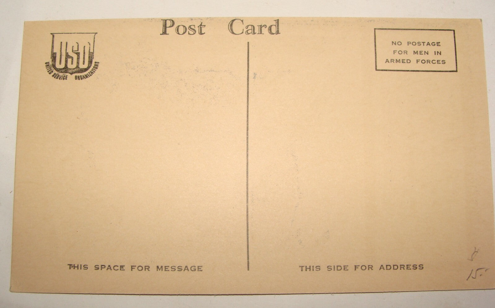 Card Jewish Welfare Board Judaica US Army Military Shana Tova New Year Postcard