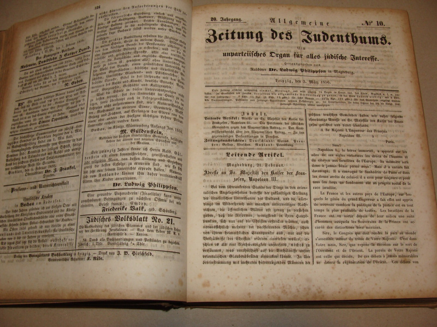 Germany Newspaper Jewish Book Judaica German Leipzig COMPLETE YEAR X52 ISSUES