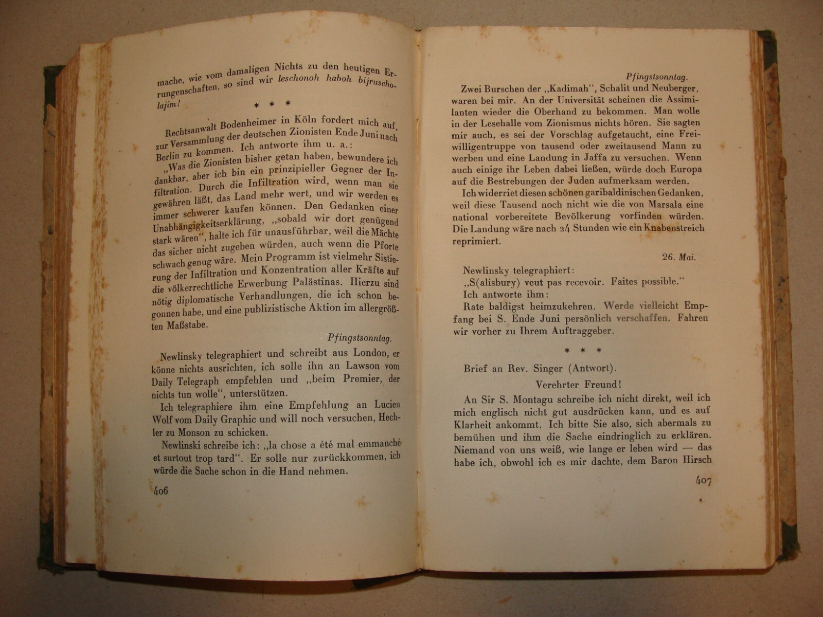 Germany Book Jewish Judaica 1922 German   HERZL History Zionism