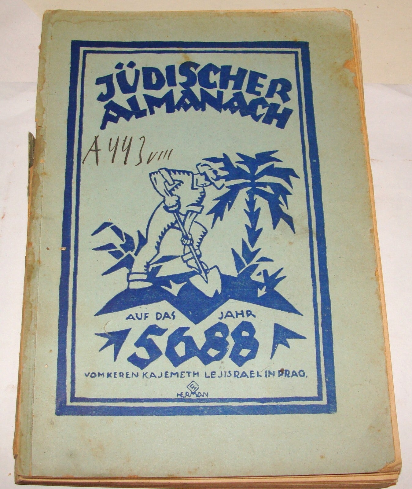 Book Jewish Judaica 1928 National Fund German Czech Prague Zionist Palestine